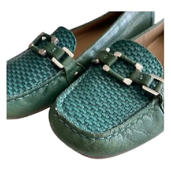 Geox Women's Green Leather Loafer size 37 1/2 - Picture 7 of 12